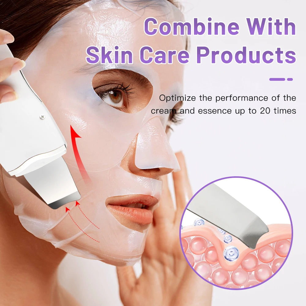 Facial Skin Scrubber Face Spatula Exfoliator Deep Cleansing Blackhead Remover Facial Lifting Cleaning Not Ultrasonic Skin Care