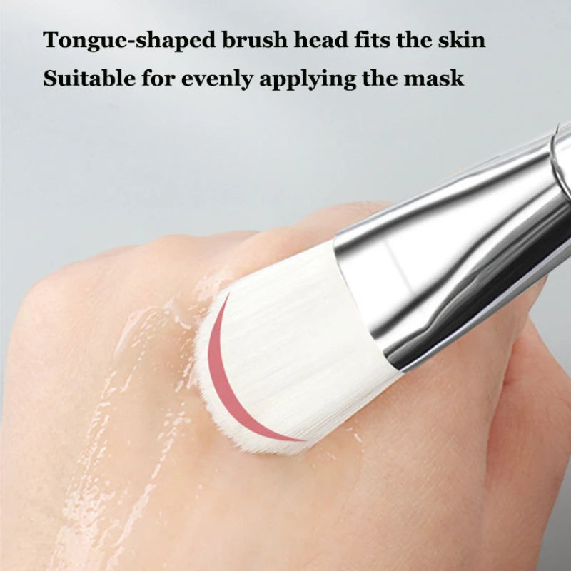 1PC Professional Double Ending Soft Bristle Silicone Wear-resistant Facial Flexible Mask Brush Skin Care Cleaning Beauty Tools