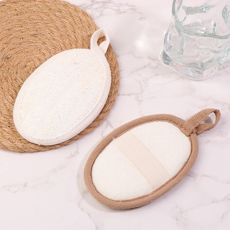 Natural Loofah Body Scrubber Bath Exfoliating Sponge Soft Shower Brush Cleaner Pad Exfoliator Shower Puff Body Skin Care Tool