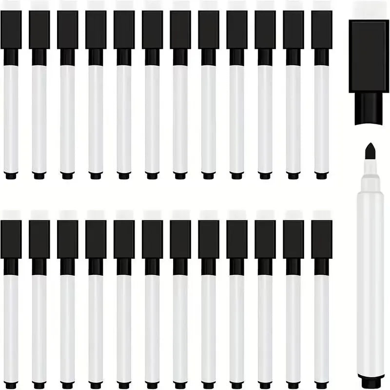 Black Dry Erase Markers with Eraser Cap White Board