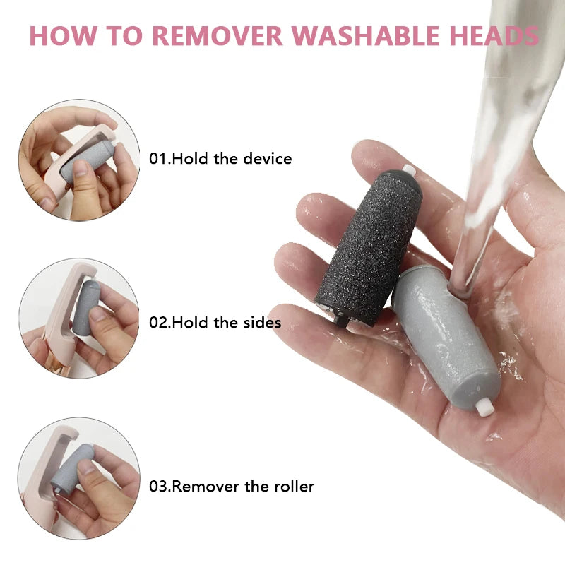 8pcs Dull Polish Foot Care Tool Heads Hard Skin Remover Refills