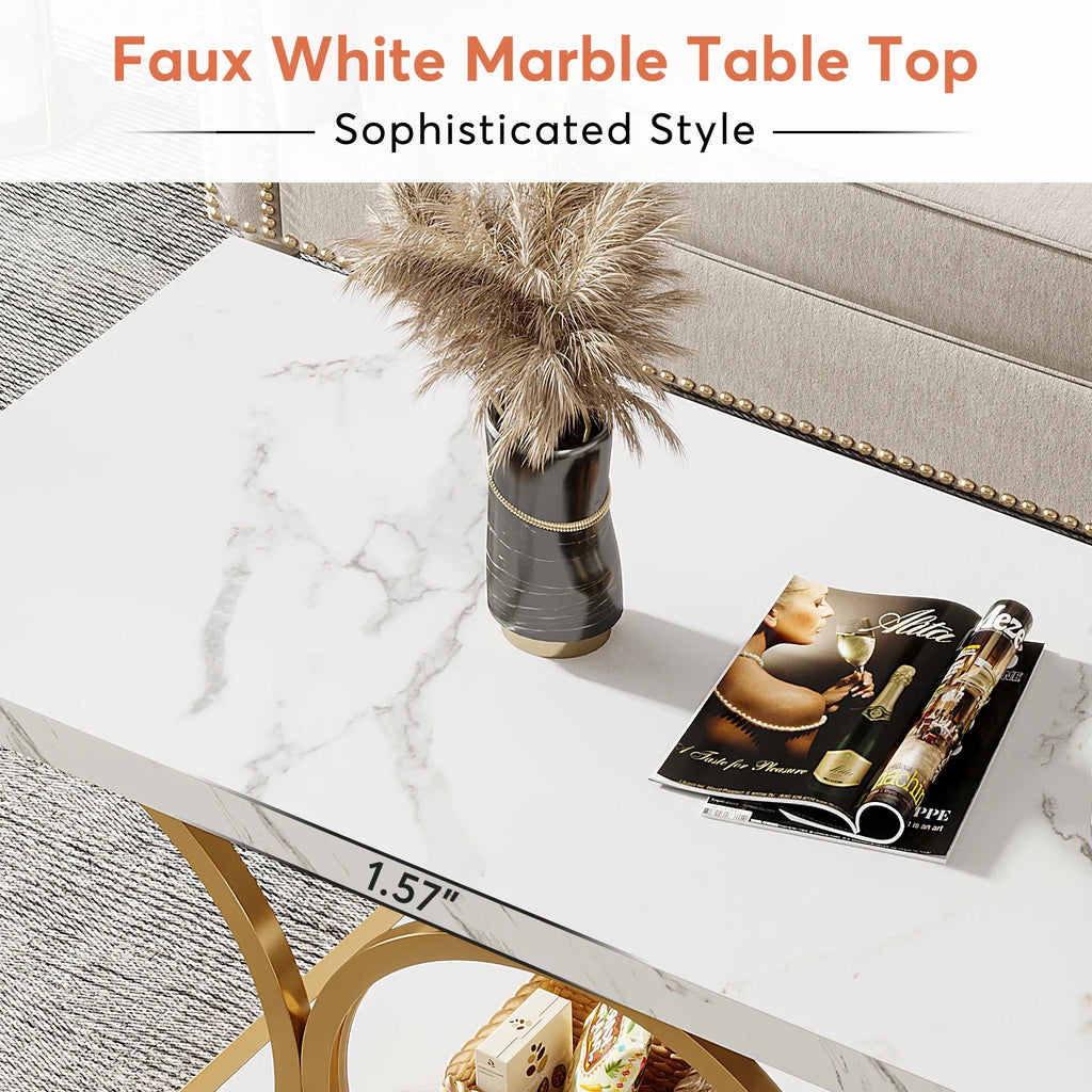 Tribesigns Rectangle Coffee Table Wood