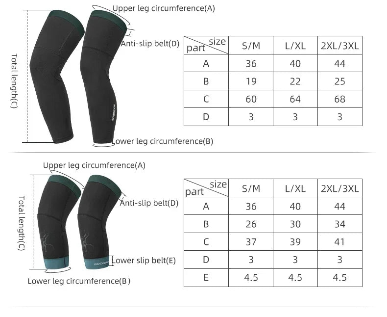 ROCKBROS Cycling Sleeve Leg Sleeve Windproof Sports Fleece Sleeves