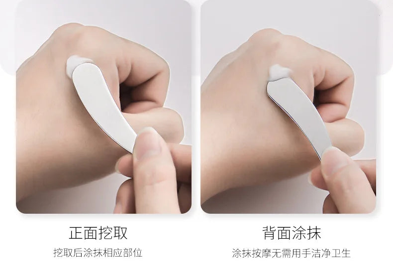 Crescent Moon Shape Face Cream Spoon 304 Stainless Steel Facial Mask Spoon Beauty Skin Care Tool