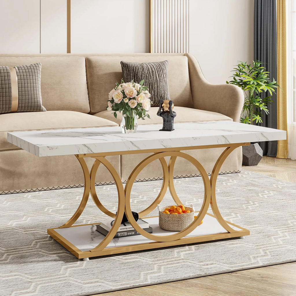 Tribesigns Rectangle Coffee Table Wood