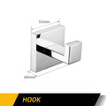 Polished Chrome Wall-mounted Stainless Steel Clothes Hook Toilet Paper Holder Towel Bar Kitchen Facilities Bathroom Accessories