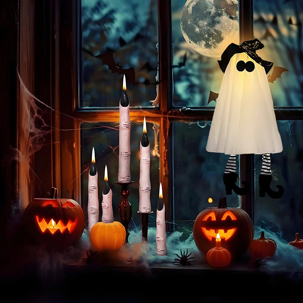 Halloween LED Light Up Witch Ghost for Halloween Party Home Indoor Outdoor Yard Decoration Scary Hanging Ornaments Gift