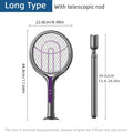 Rotating Head Electric Fly Swatter USB Rechargeable Mosquito Killer Multi Functional Electronic Flyswatter Trap Lamp for Flies