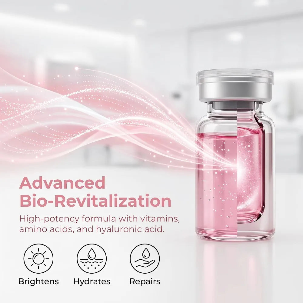 Rose Pink PDRN Facial Ampoule With HA And Peptide