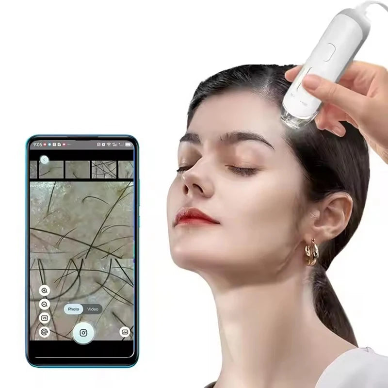 New Skin Hair Scalp Detector Dermatoscope Tester Digital HD 50X /200X Skin Analyzer Machine For Scalp Diagnostic Skin Care Tools