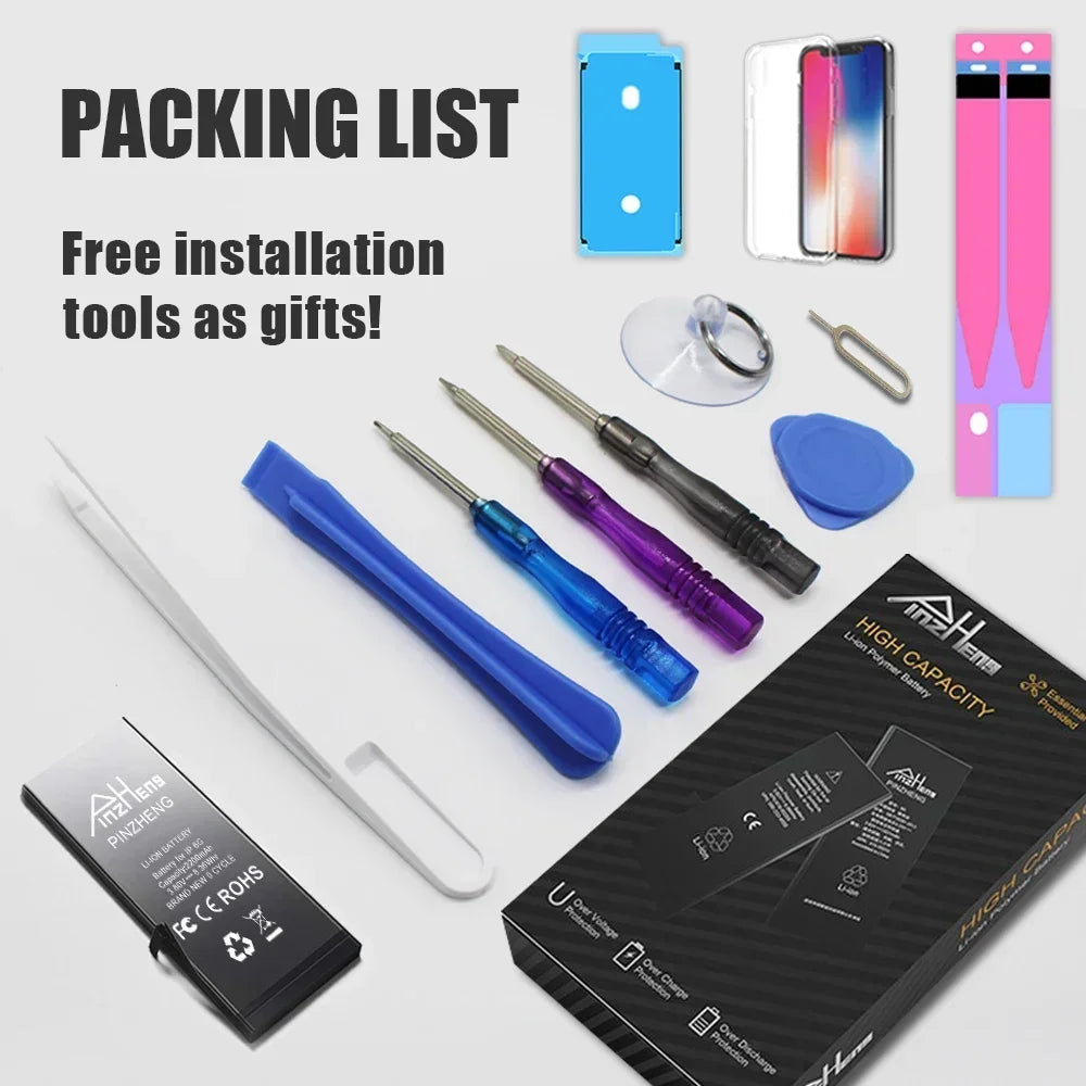 PINZHENG Battery For iPhone X XR XS 11 12