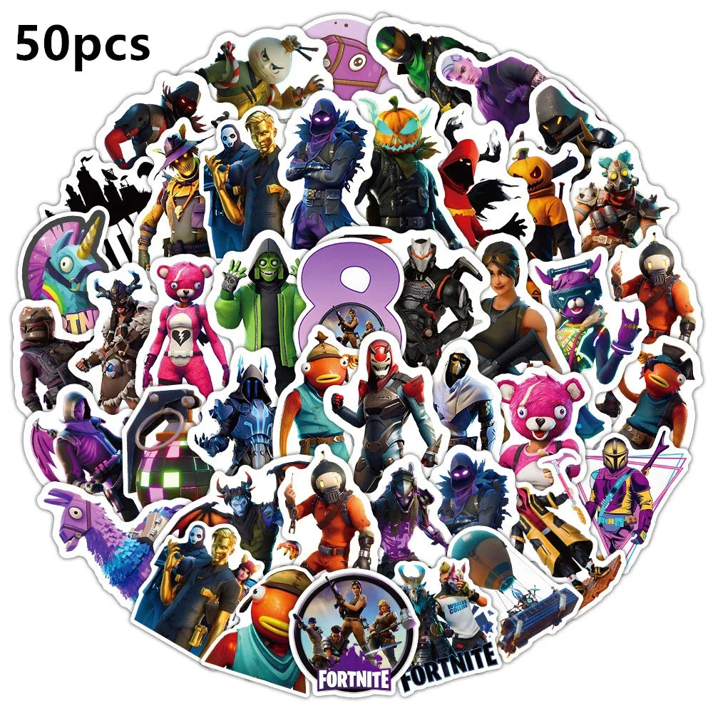 Fortnite Balloons Shooting Game Ballons Boy Girl Happy Birthday Banner Party Decoration Alpaca Llama Tableware Cake Topper Toy