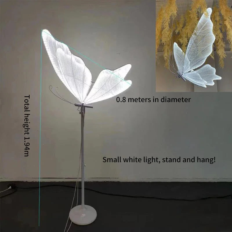 Luminous Butterfly Wings for Wedding, Pendant Ceiling Decoration, Stage Chandelier, T Stage, Road Guide, Event Party