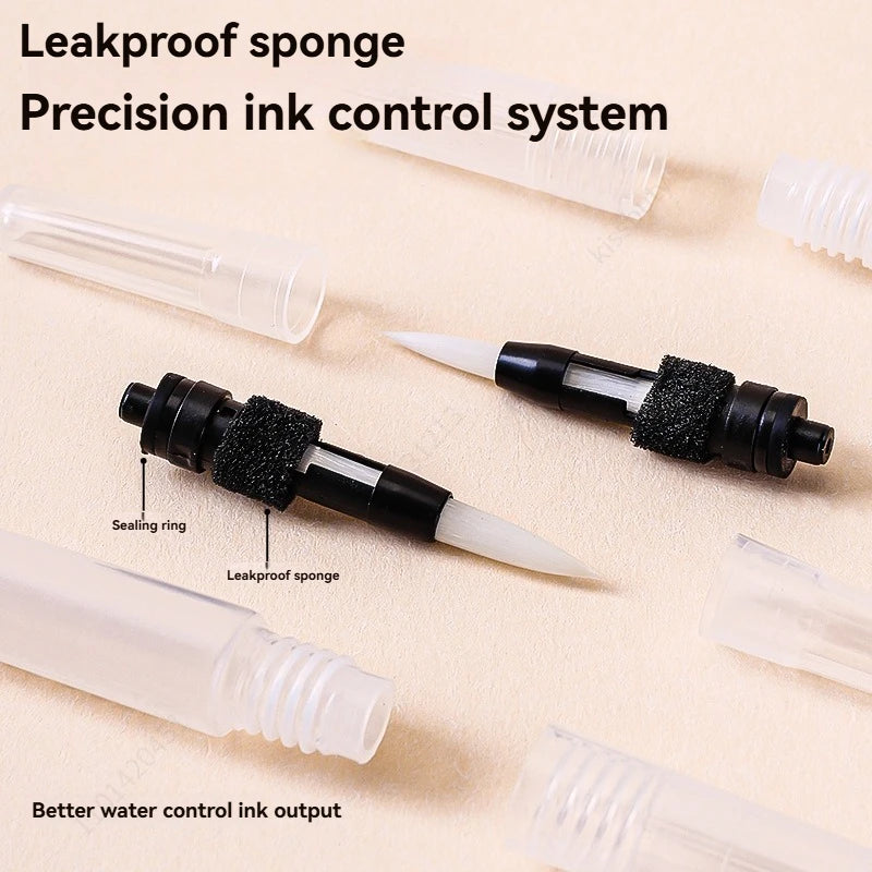 Set Refillable Water Brush Ink Pen For Water Color