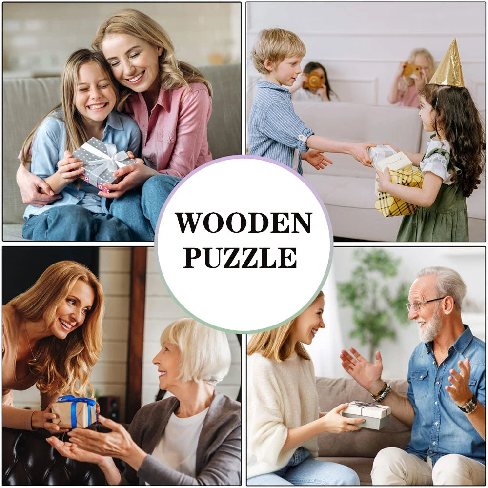 Turtle  Wooden Jigsaw Puzzles for Adults Kids,Animal Shaped Pieces Jigsaw Puzzles Toys with Package,  Christmas Gift Home Decor