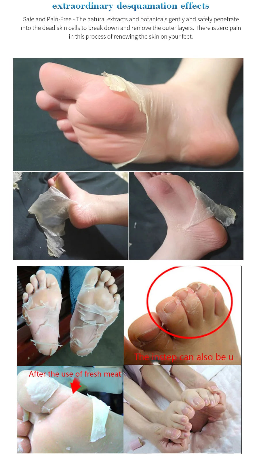 1-10Pcs Exfoliating Foot Mask Foot Spa Pedicure Socks Removing Dead Skin Whitening Heels Peeling Anti Cracked Foot Skin Care