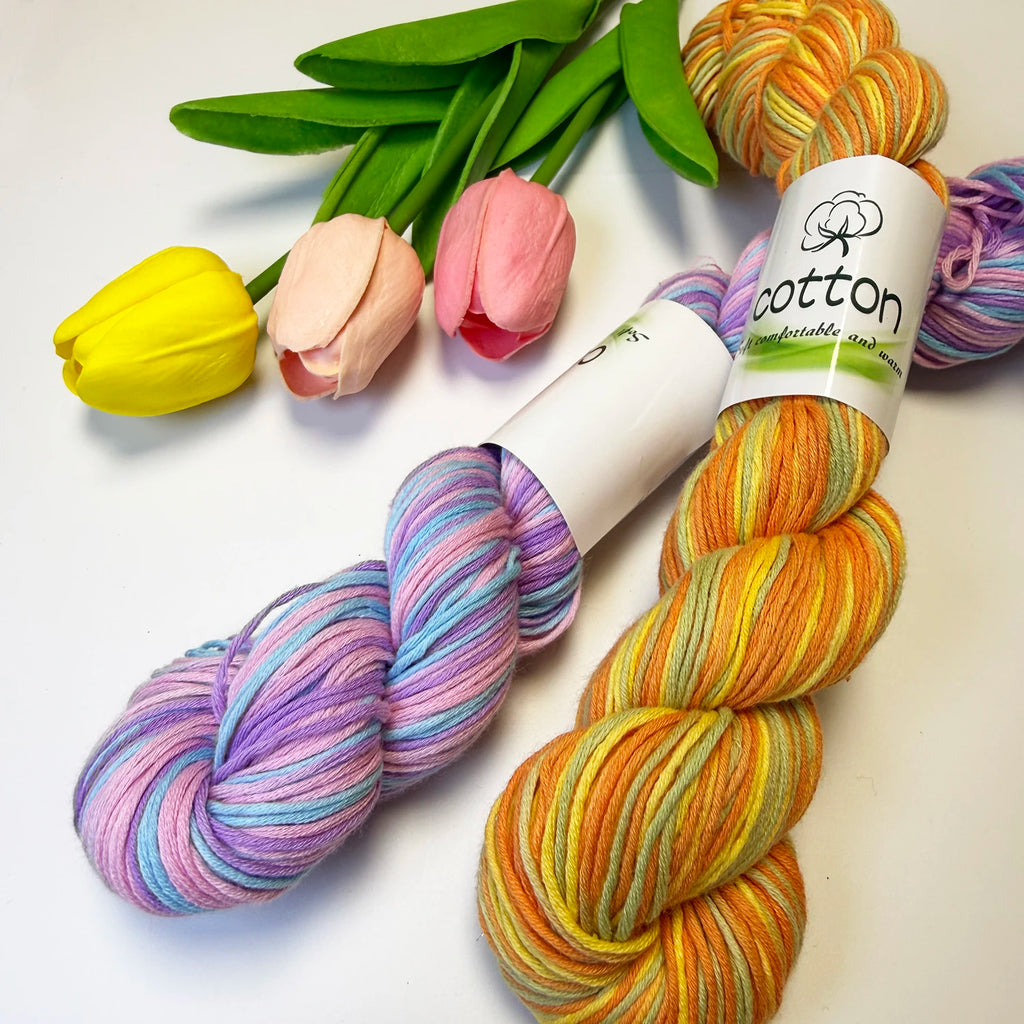 50g Cotton Fabric Colorful Gradient Dyeing of Segments Wool Yarn DIY Crochet Knitting Hand-knitted Materials Sewing Supplies