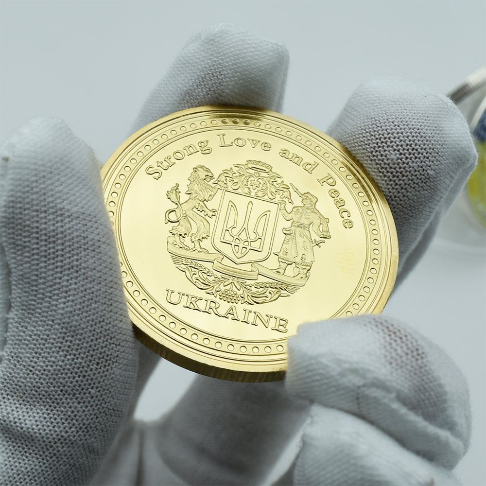 2022 Ukrainian Presidential Challenge Coin Zelensky War Coin Embossed Three-dimensional Commemorative Coin Collection Gift