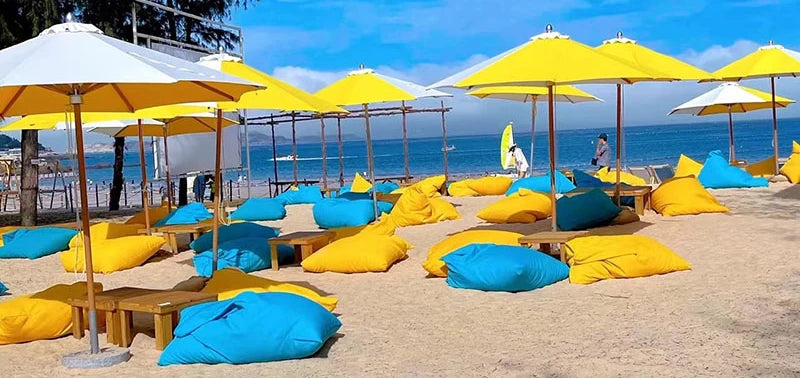 OTAUTAU Retangular Swimming Pool Floating Bean Bag Pouf Cover No Filler Waterproof Beach Pillow Sac Salon Sofa Bed Chaise Lounge
