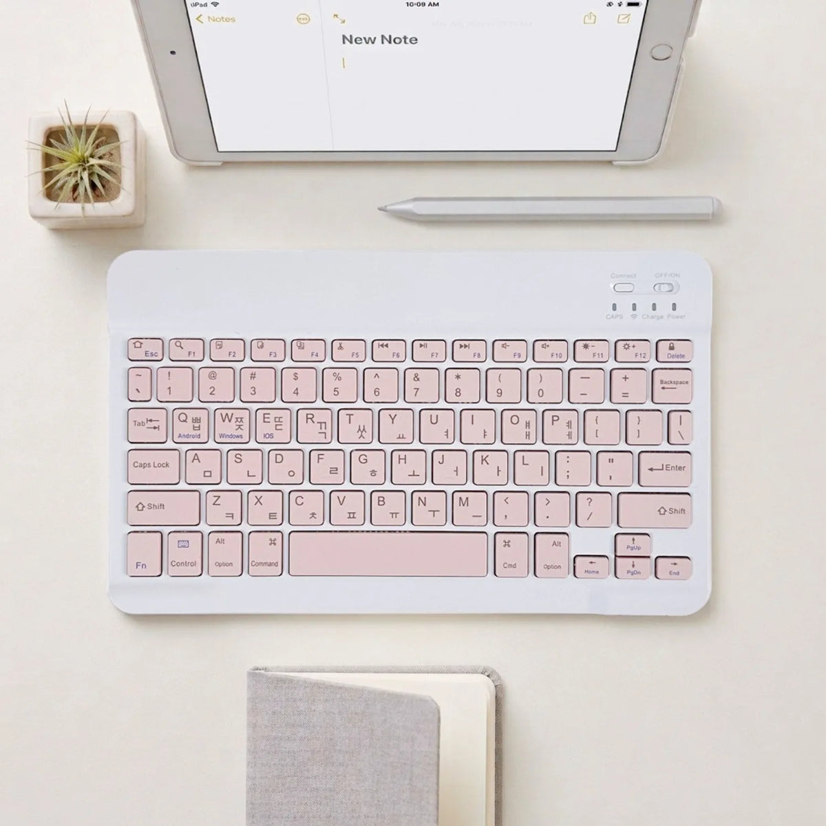 Korean Wireless Bluetooth Keyboard with Mouse 10inch Lightweight Keyboard