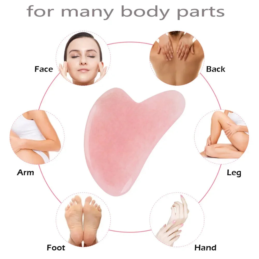 Natural Jade Facial Gua Sha Board Smooth Surface Portable