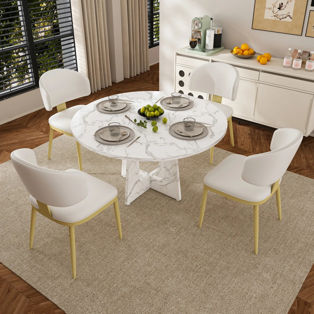 Round Dining Table Set for 4