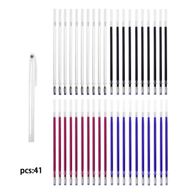 10-21pcs Heat Erasable Magic Marker Pen Fabric Pencil Temperature Disappearing Marker Pens Line Marking DIY Craft Sewing Parts