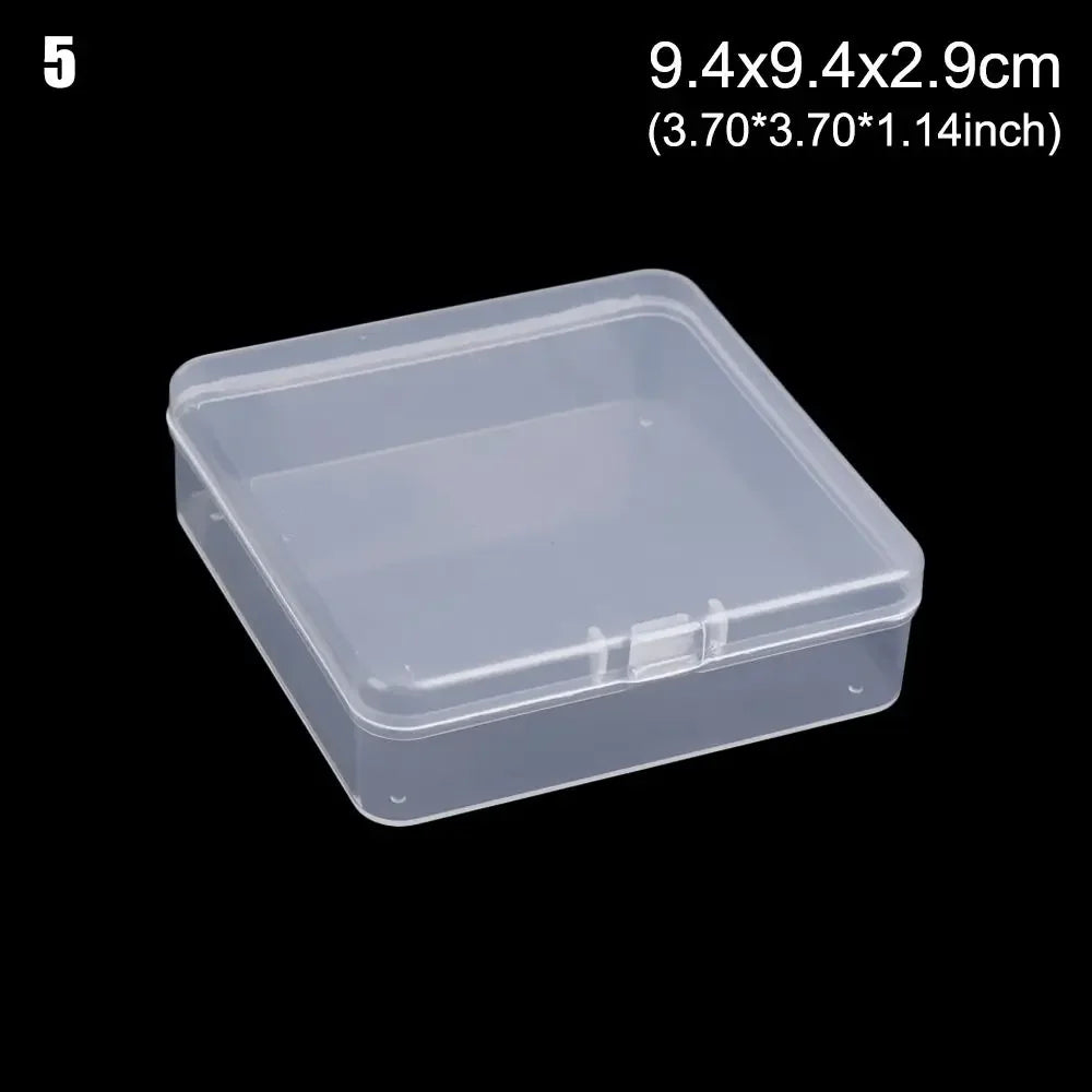 1pc Small Plastic Home Items Sundries Organizer Case Transparent Storage Box Jewelry Beads Container Fishing Tools Storage Box