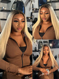 Ombre Blonde Human Hair Lace Front Wig