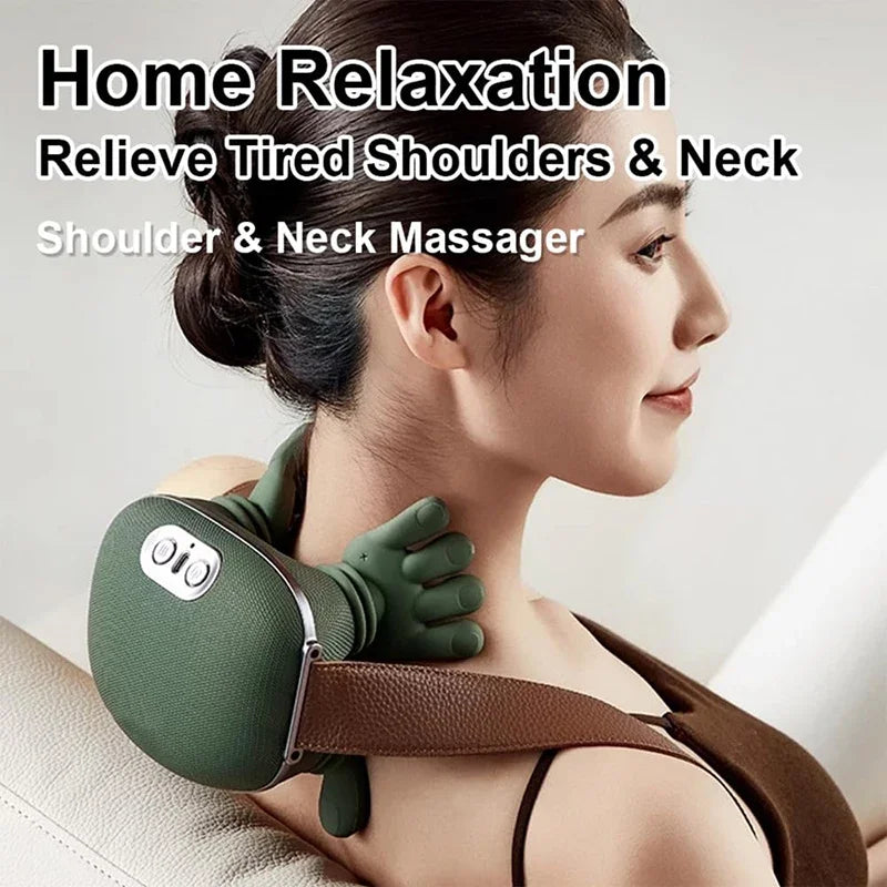 Electric Neck Shoulder Massager 4D Kneading Simulated Human Hand