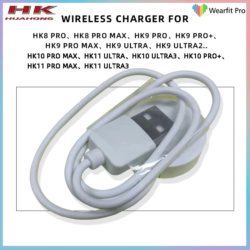 HK9 Ultra2 Smartwatch Wireless Charger for HK10 HK9 Pro Max Smart Watch HK11 Pro ultra Watches USB Power Cable Magnetic Charging