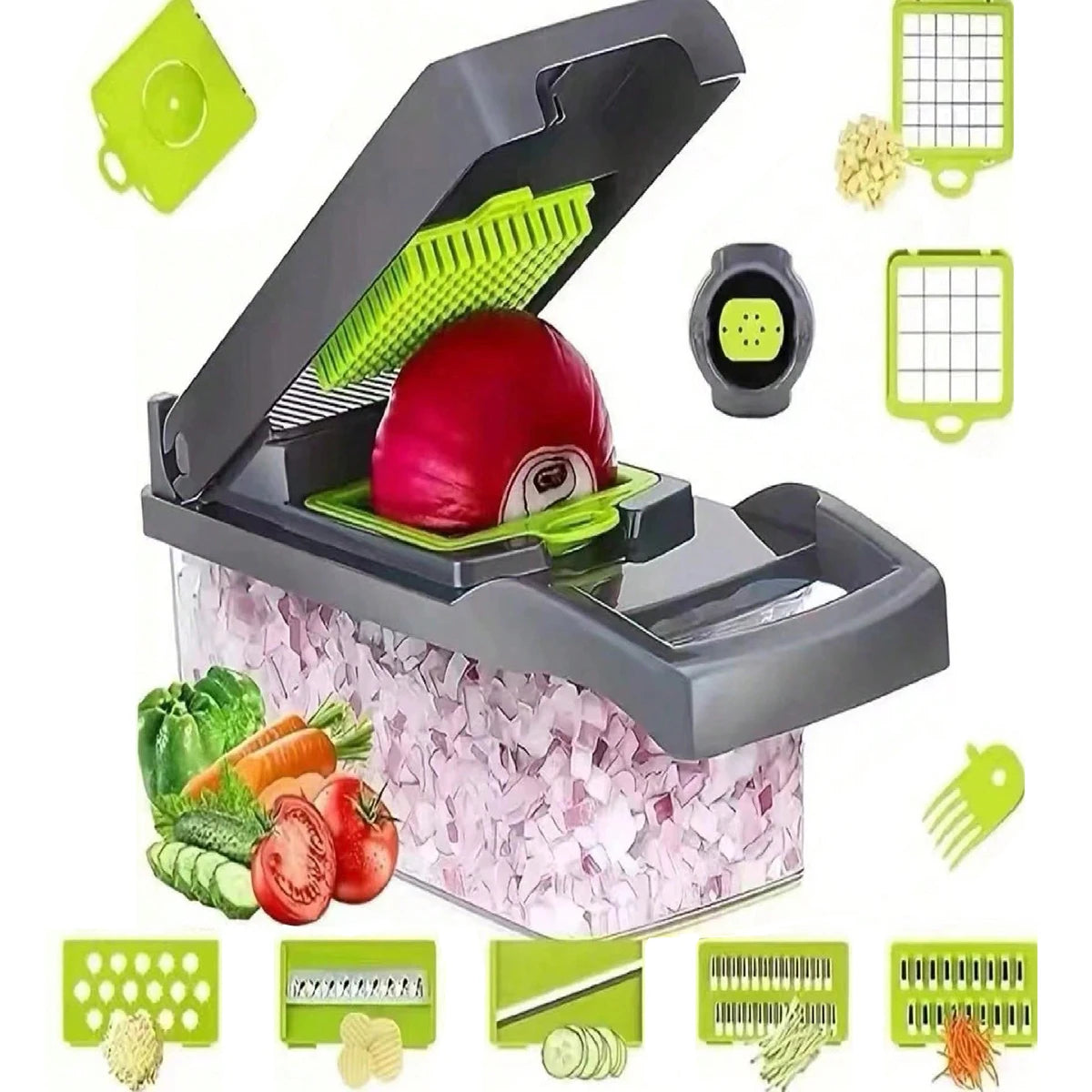 16-in-1 Vegetable Chopper with Storage