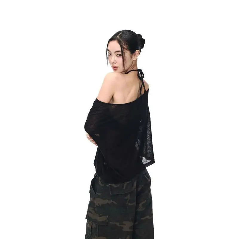 Kimutomo T Shirts Women Short Sleeve Loose Vintage Grunge Gothic
