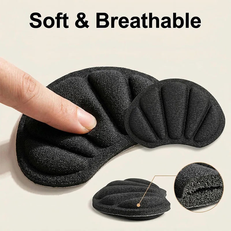 8-Piece Heel Pads, Self-Adhesive Anti-Slip Protective Pads - Thick, Non-Slip, Shock-Absorbing Insoles That Enhance Shoe Comfort, Prevent Chafing and Slipping Off, Suitable for Casual Shoes, Sneakers, and White Shoes, Shoe Siz