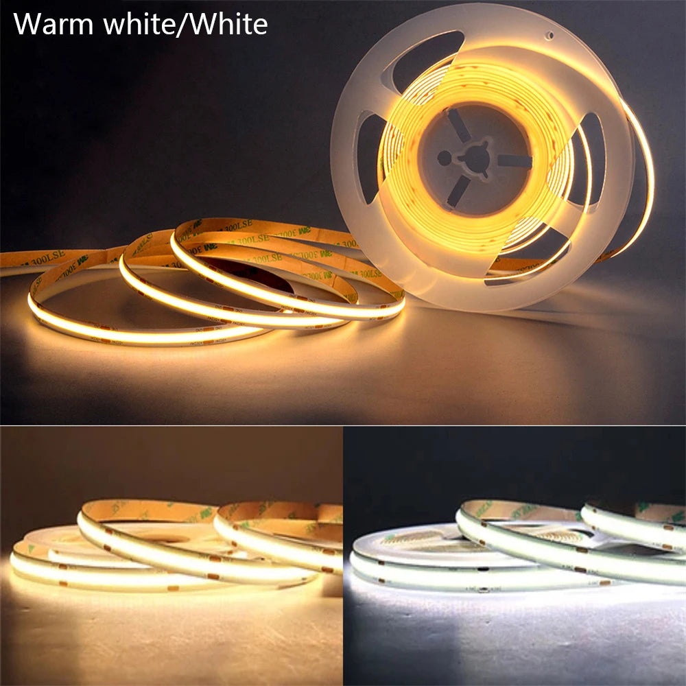 USB COB LED Strip with 3-Key Dimmer