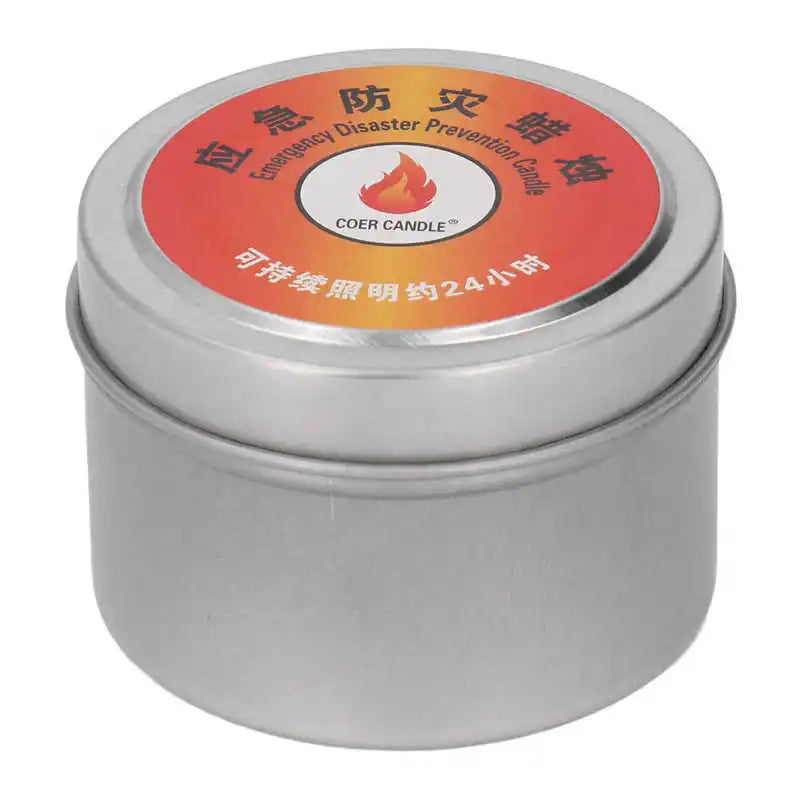 Outdoor Survival Candle 24 Hours Windproof Bright Waterproof Smokeless Camping Candle for Home Wilderness