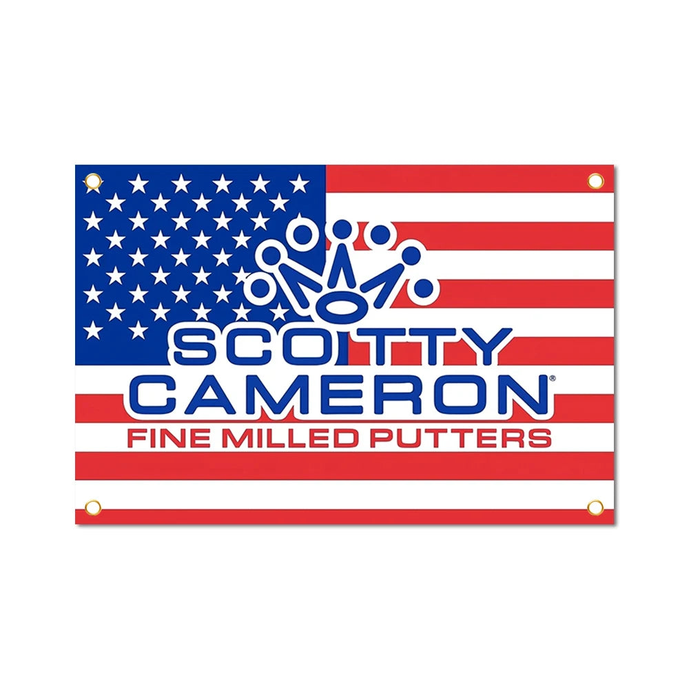 Golf S-ScoTTY C-CameRONS Anime Digital Printed Flag Tapestry Creative Pattern Photo Living Room Wall Art Party Outdoor Decor