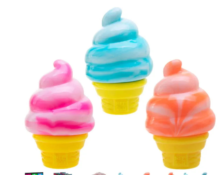 Ice Cream Shaped Decompression  Needoh Nice Cream Cone Surprise Stress Relief Squeeze Party Gifts Ornaments