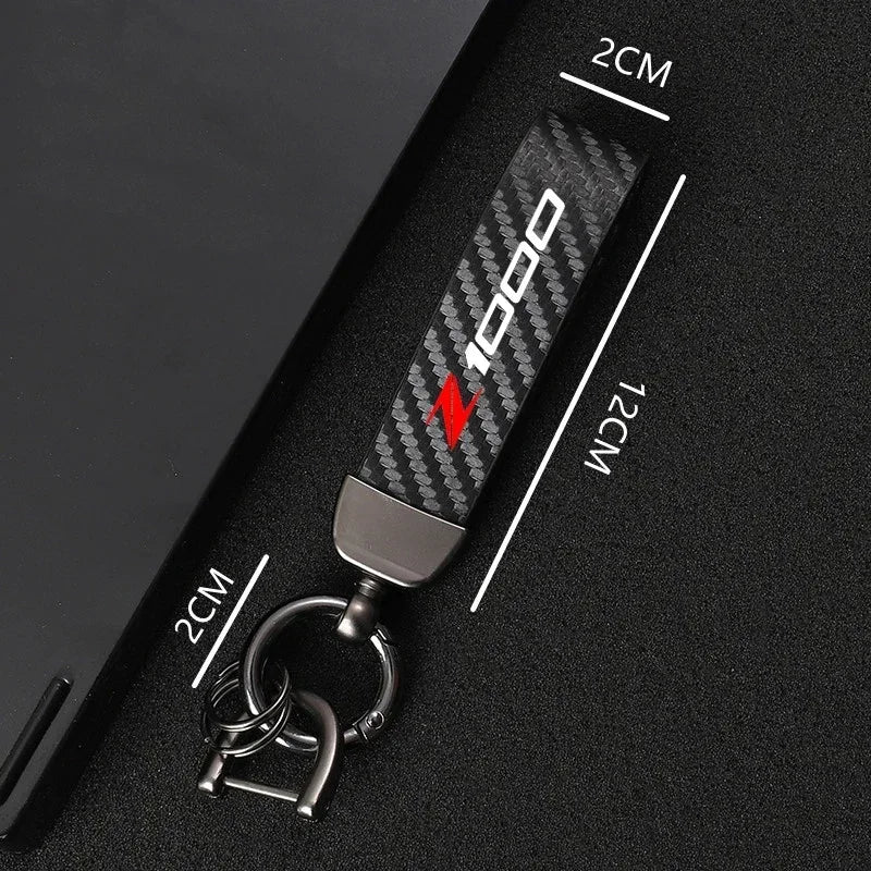 Deluxe Leather Motorcycle Keyring Keychain Lanyard Gift for Kawasaki