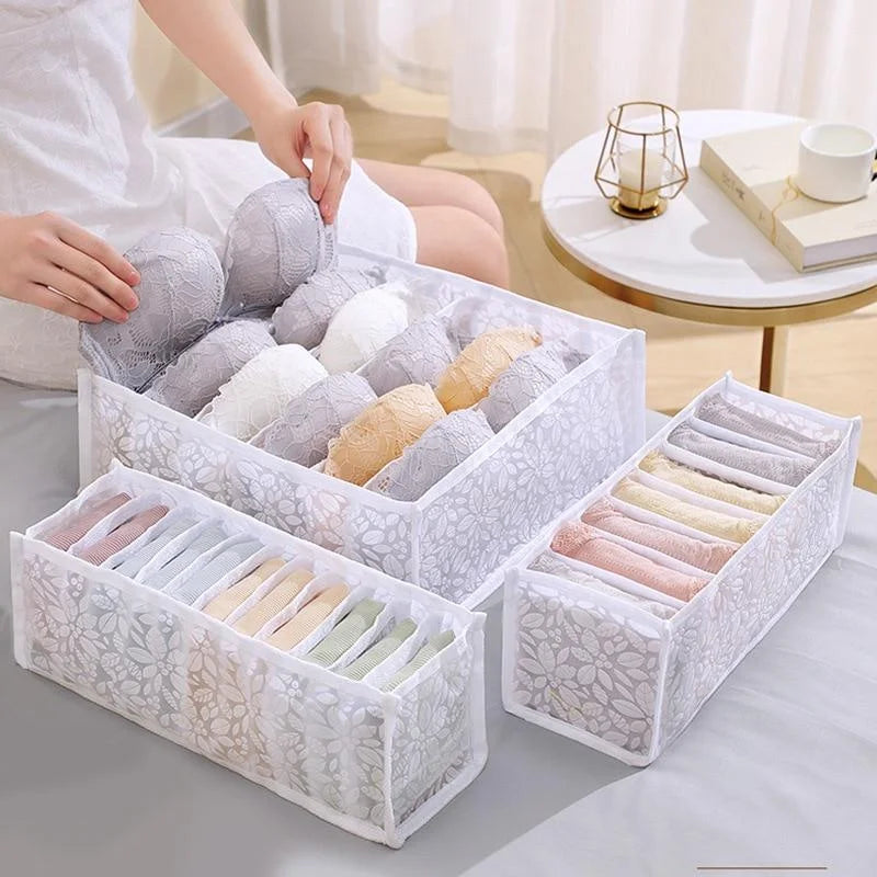 Jeans Compartment Storage Box Closet Clothes Drawer Separation Box Underwear Pants Drawer Divider Bra Socks T-shirt Organizer