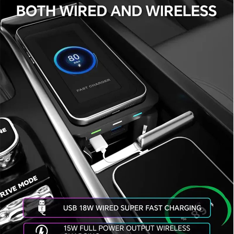 Car wireless charger phone charger charging pad plate charging holder for Volvo XC90 S90 V90 XC60 S60 V60
