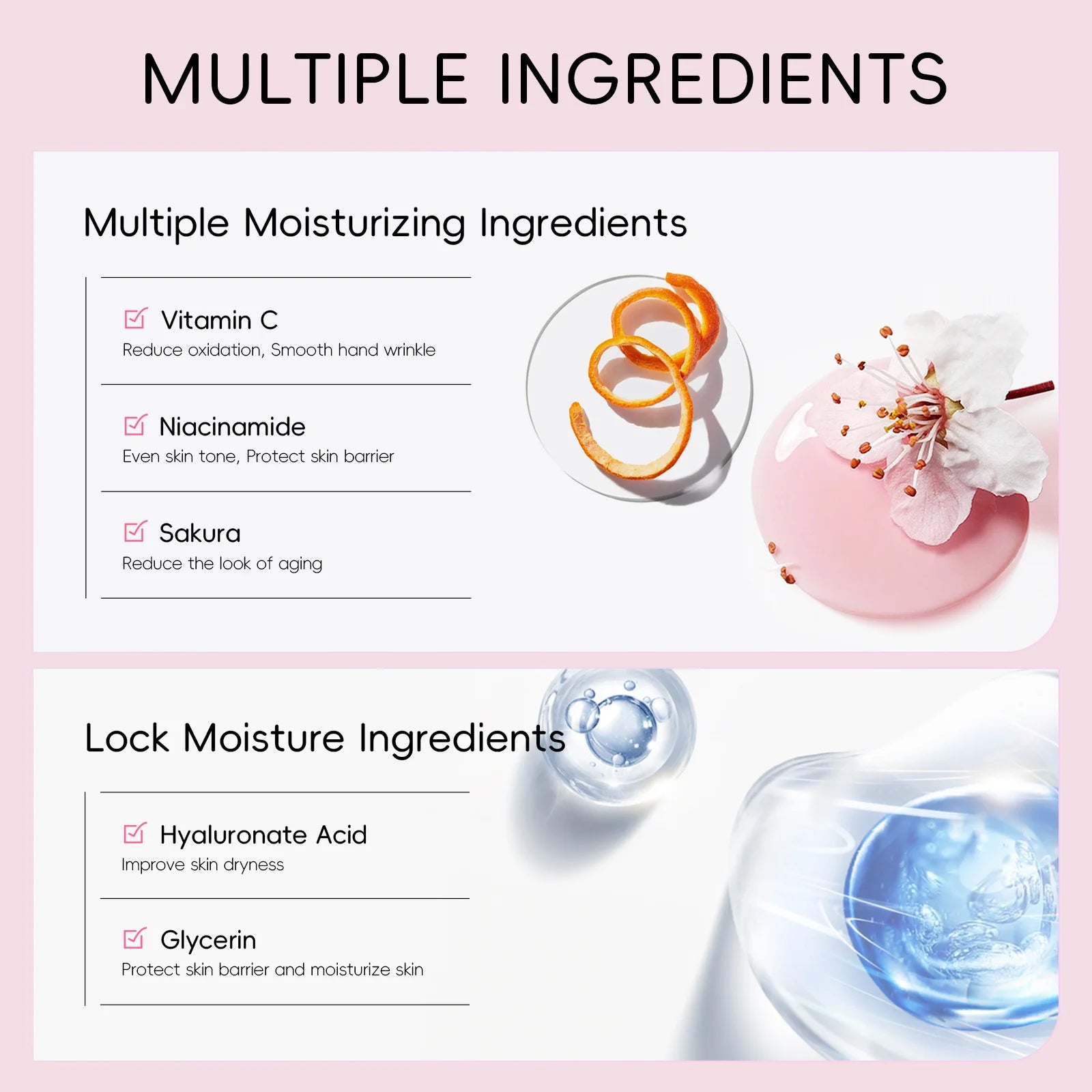 Sakura Nourishing Hand Cream Hands Moisturizing Anti-chapping Brightening Hydrating Hand Cream Hand Skin Care Products Wholesale