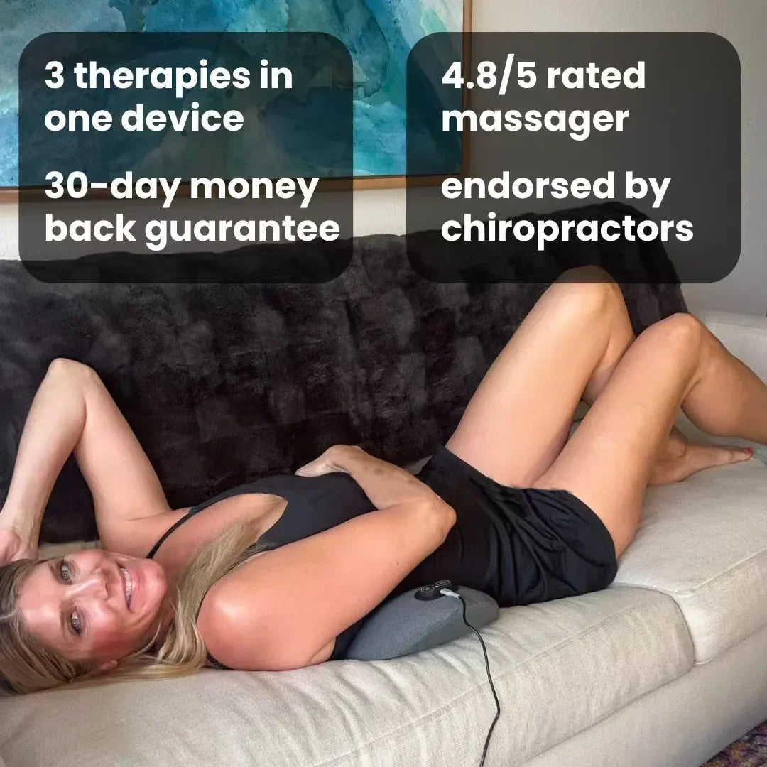 Multi-functional 3-in-1 Back Massager with Relief Bed Sleeping Shiatsu