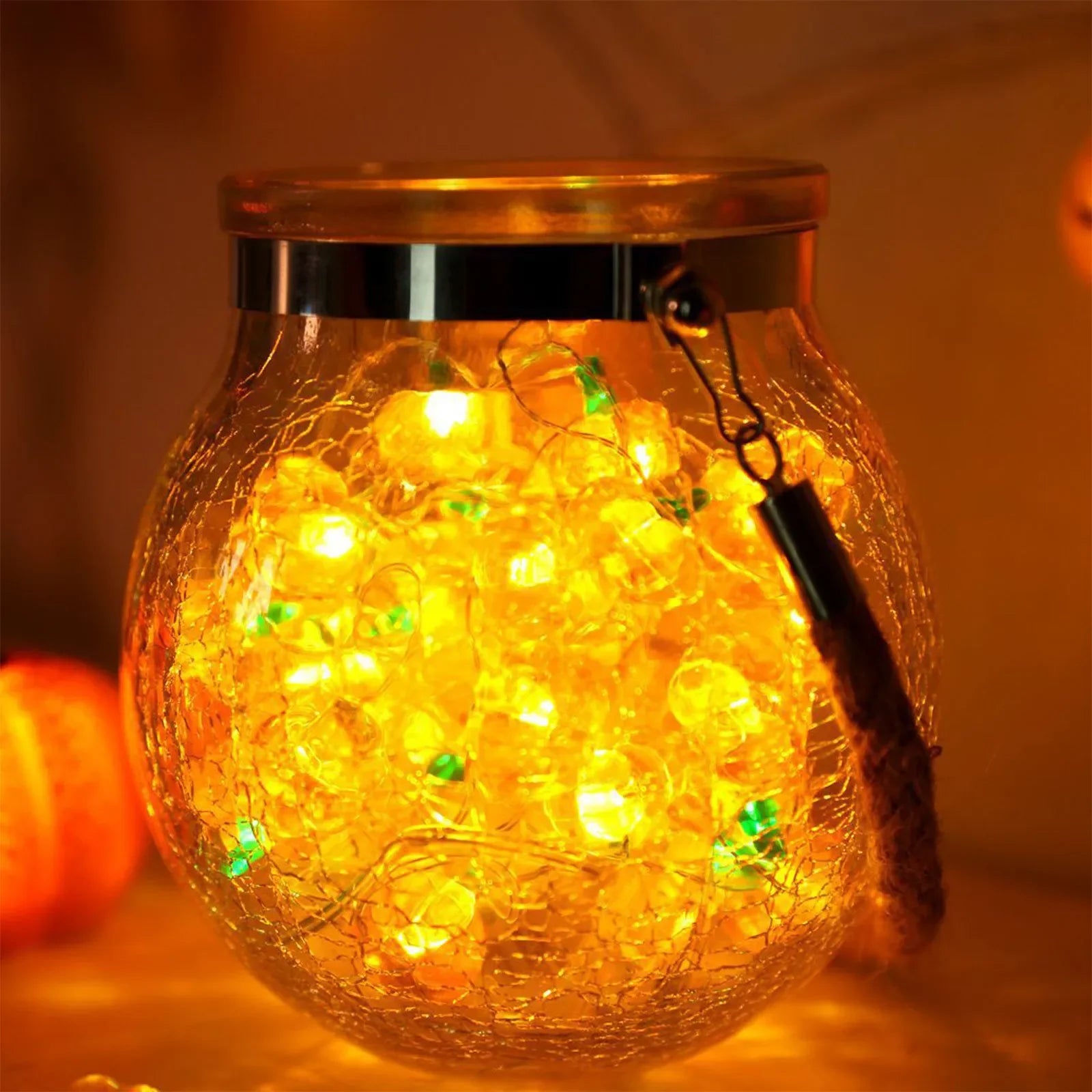 Pumpkin LED String Lights Portable 1M 10 Led Garland Happy Halloween Party Decoration for Home Bar Atmosphere Thanksgiving Decor