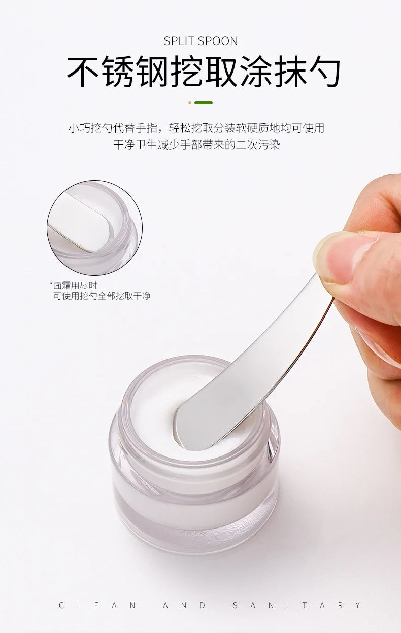 Crescent Moon Shape Face Cream Spoon 304 Stainless Steel Facial Mask Spoon Beauty Skin Care Tool