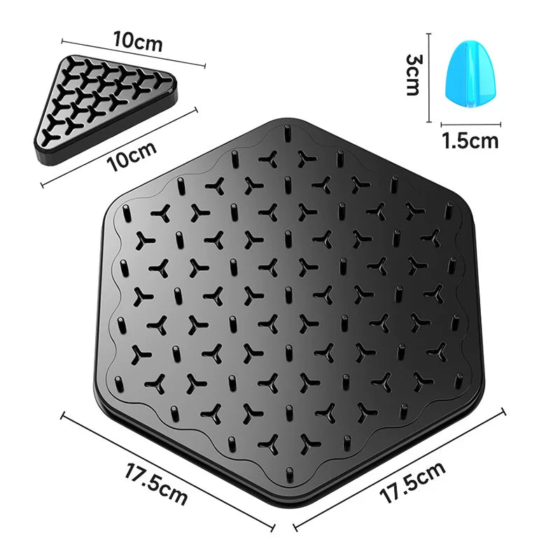 Chain Triangle Chess Triggle Elastic Band Game Educational Desktop Chain Chess Logic Geometry Puzzle Interactive Toy for Kid