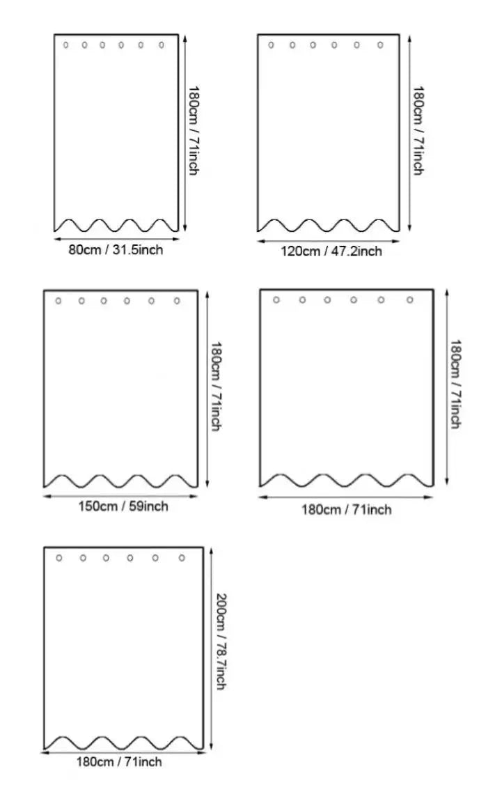 1pc Minimalist Black Shower Curtains, Basic soild-color waterproof bathroom accessories