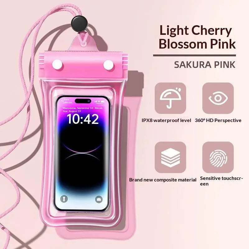 @*Universal 6 Inch Waterproof Phone Case Swimming Diving Clear