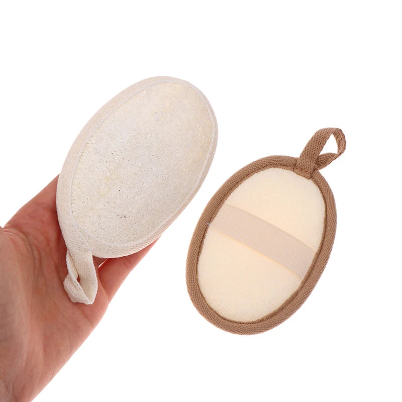 Natural Loofah Body Scrubber Bath Exfoliating Sponge Soft Shower Brush Cleaner Pad Exfoliator Shower Puff Body Skin Care Tool