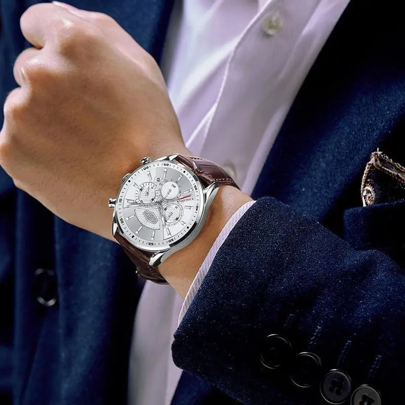 HEROFORCE Silver Chronograph Watch for Men